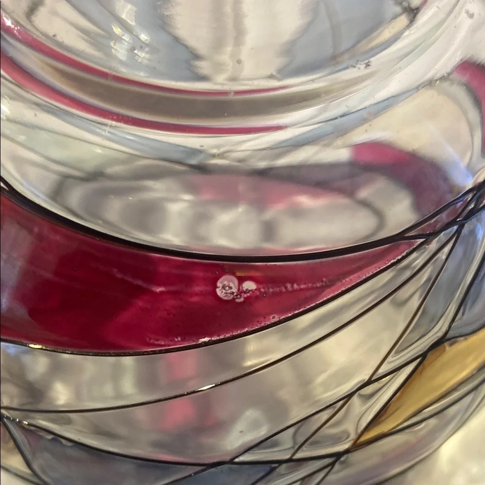 PartyLite Stained Glass Candle Holder - Red, Gold, Black - Picture 9 of 12
